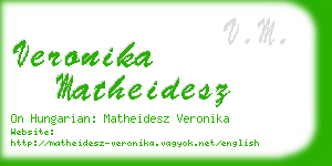 veronika matheidesz business card